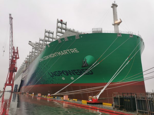 图说：“达飞蒙马特”轮在江南造船长兴基地正式交付使用。刘旎 摄