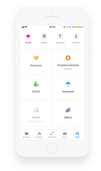 Revolut 的用户界面 | 图片来源：Revolut