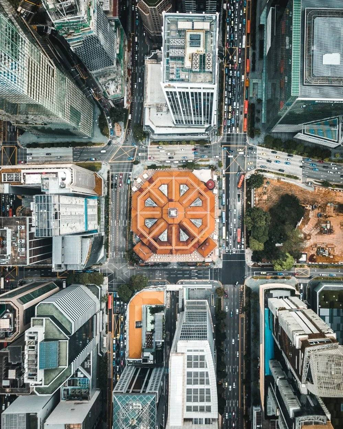 △俯瞰老巴刹美食广场。/unsplash