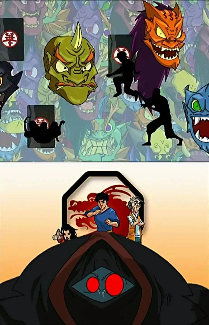 面具篇片头出现的鬼影面具和主要反派鬼影军团