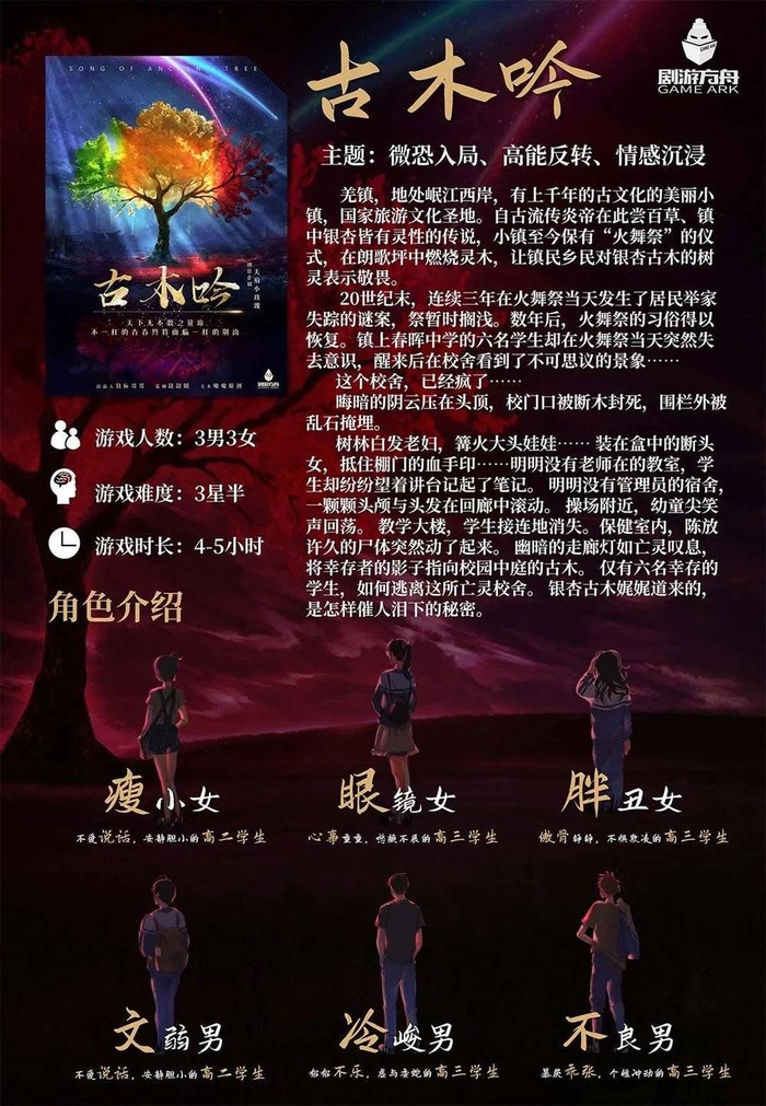 剧本杀《古木吟》角色介绍