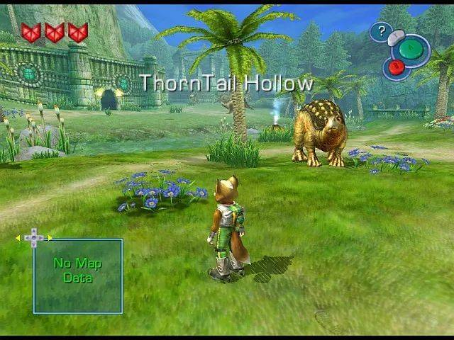 GC上的《星际火狐大冒险》游戏画面