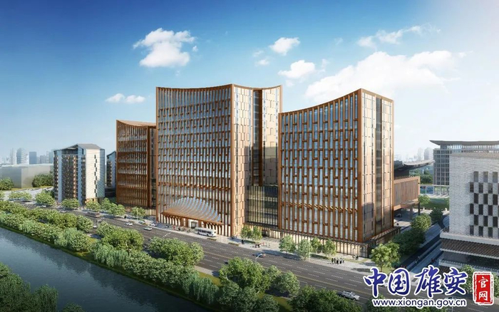 雄安商务服务中心三标段建成后的效果图。中国雄安官网发