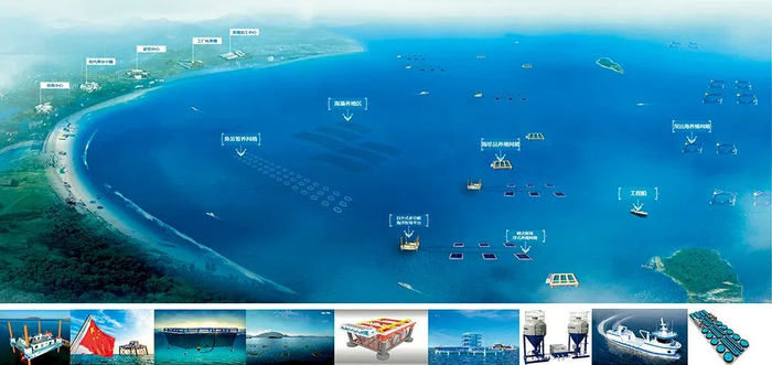 ▲&nbsp;海洋牧场百箱计划效果图