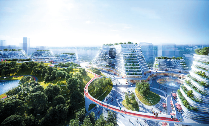 简州新城智能制造生态城片区效果图