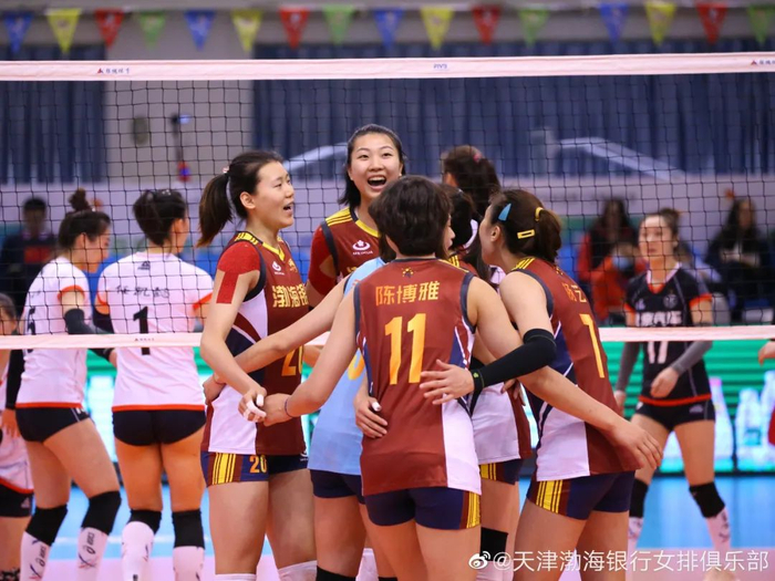 （图片来自天津渤海银行女排官微）