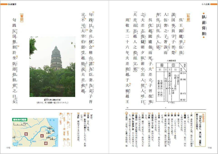 （明治書院版《国语综合 古典篇》古文、汉文书页，图源：明治書院官网）