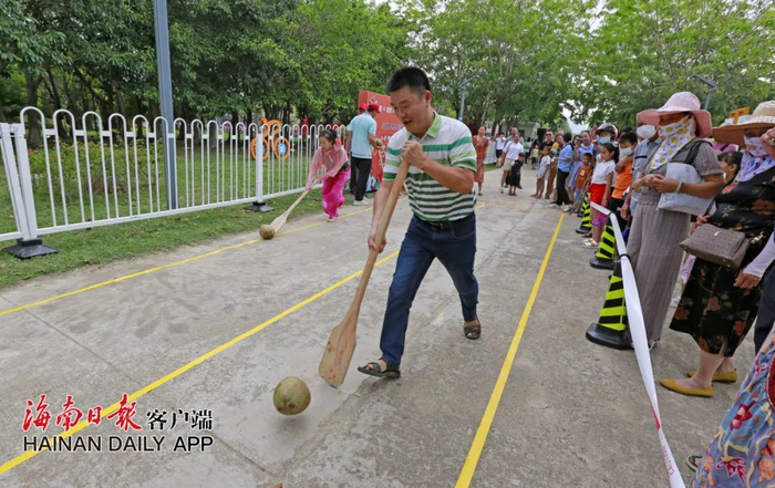 昌江少数民族传统体育趣味活动。海南日报记者 陈元才 摄