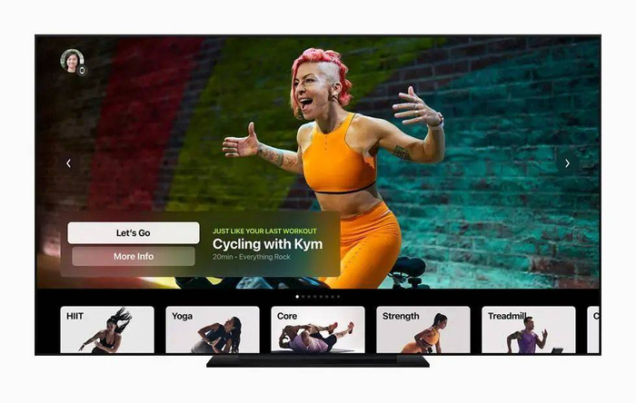 ▲Apple Fitness+在Apple TV 上的界面