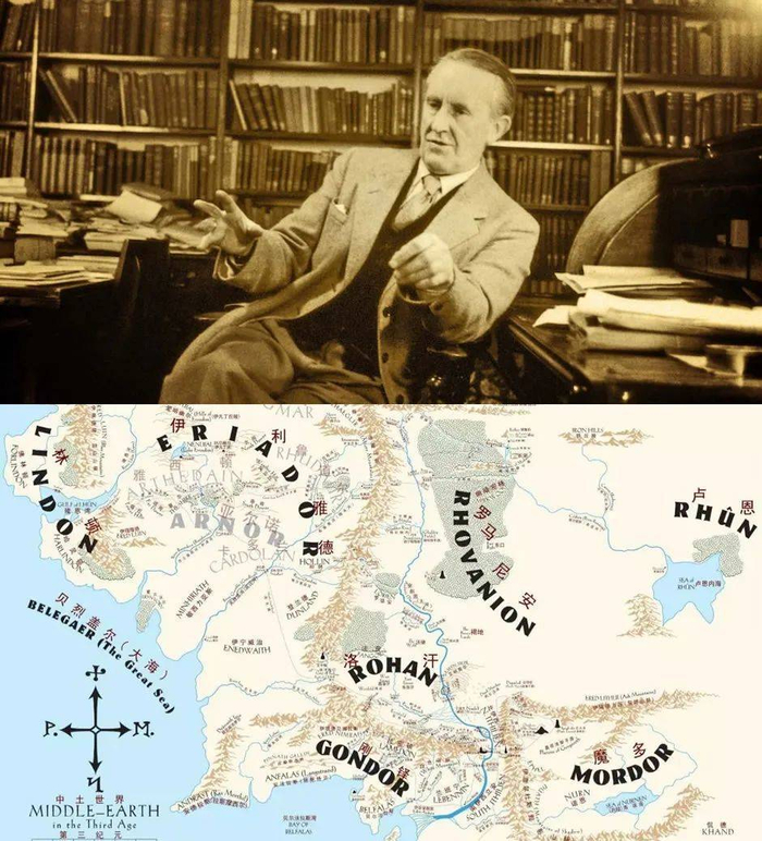 △ 托尔金与他的“中土世界”