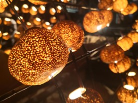 江门新会柑为外壳做成的一个个小灯笼 人民网 李申摄