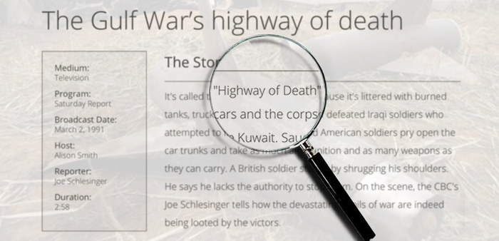 ▲加拿大广播公司（CBC）将巴士拉的一条公路，称为“死亡公路”