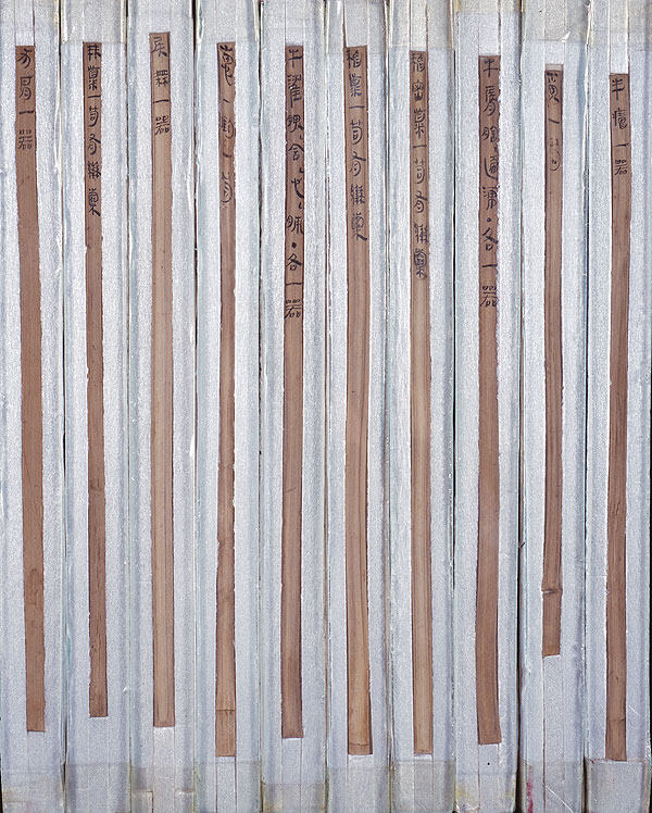 长沙马王堆汉墓出土的竹简（湖南省博物馆）