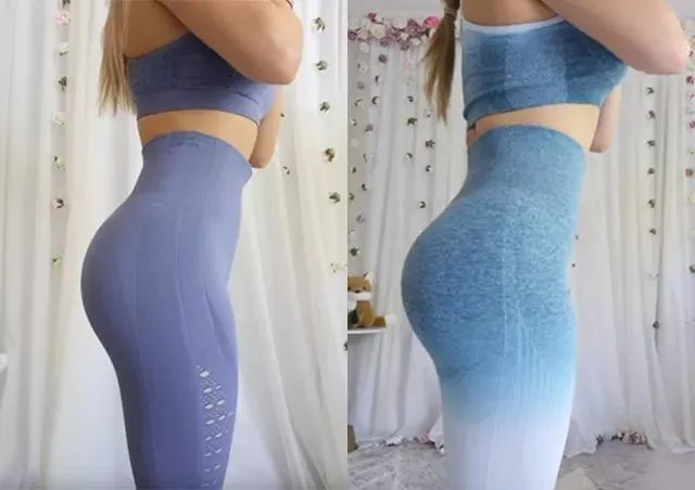 从测量的纬度上来看，整个臀部的形状确实大了不少。对比到之前的尺寸，肌肉确实变大了不少，再来看看前后的对比图：