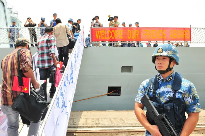 ▲2015年，也门撤离中外公民任务