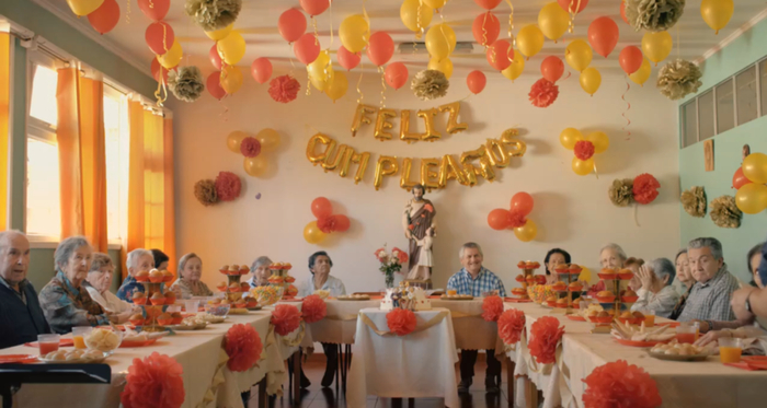 养老院举办生日派对