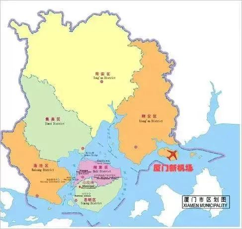 厦门新机场位置示意图