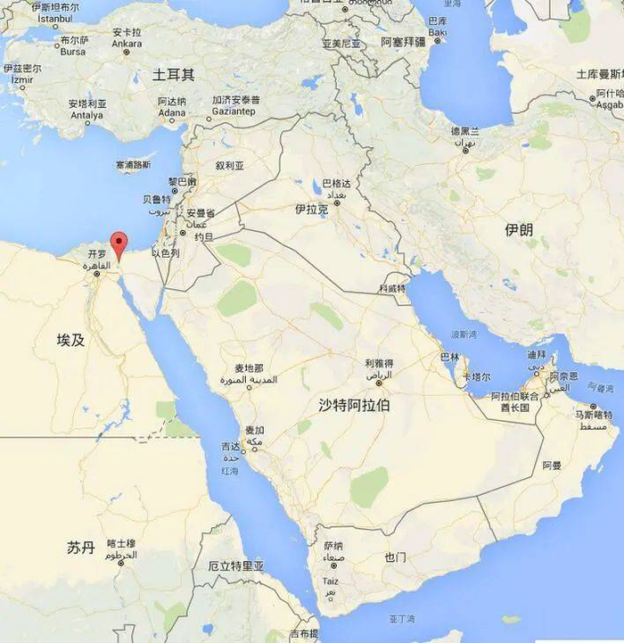 苏伊士地峡，不到200公里，却隔开了地中海和红海|谷歌地图