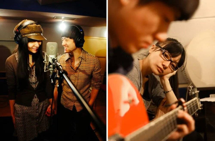 春晓和彭坦一起工作