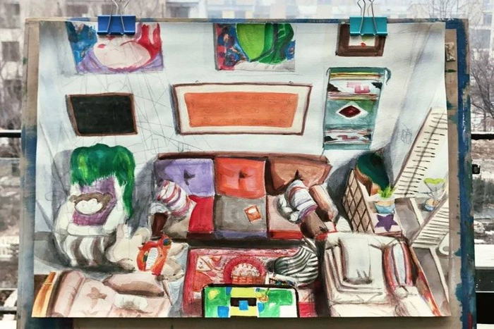 彭坦未完成的画