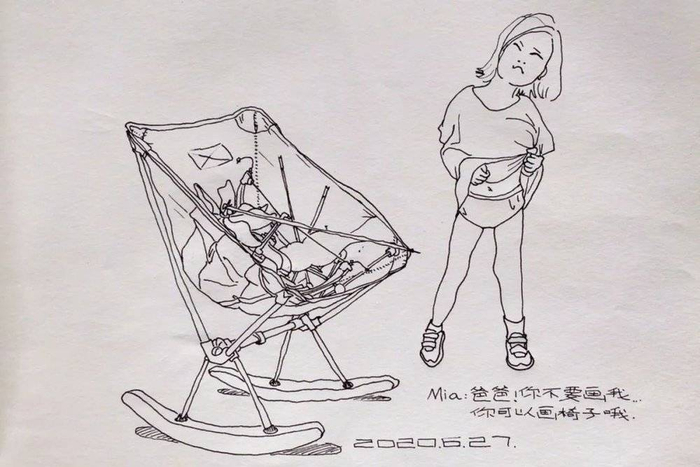 彭坦的速写，以生活为题材