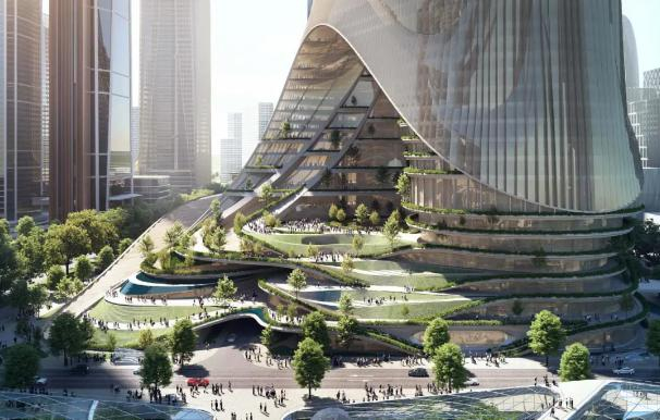 ◎C塔超级景观 – 多层级公共空间效果图