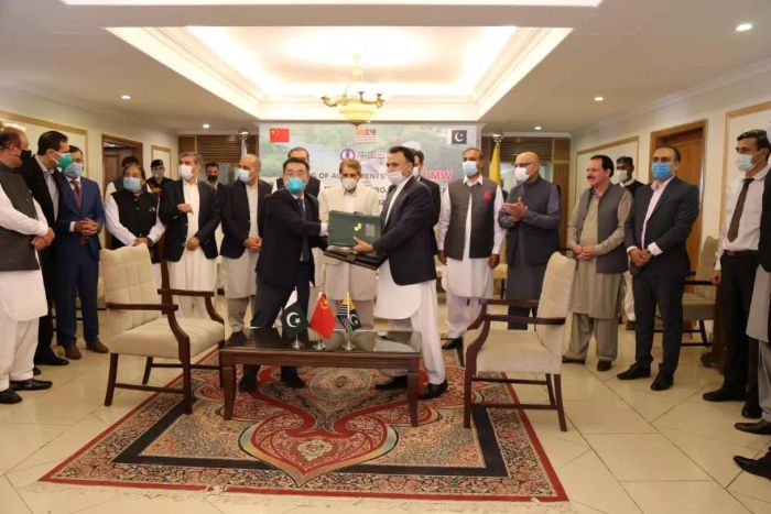 　　▲2021年4月23日，科哈拉水电站项目举行AJ&K政府执行协议（AJ&K-IA）和用水协议（WUA）签署仪式。