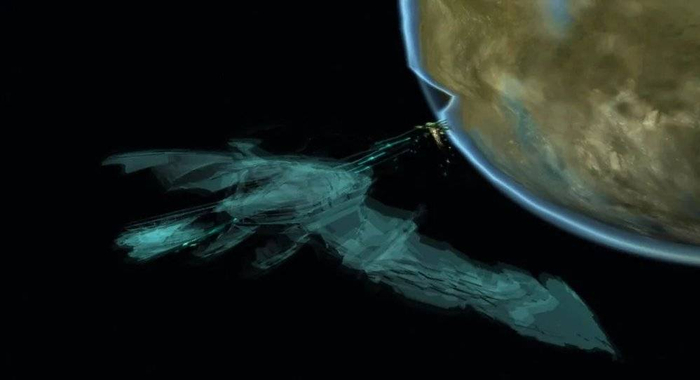  《星际迷航》中罗慕伦人的隐形装置。| 图片来源：《星际迷航》via Fandom.com