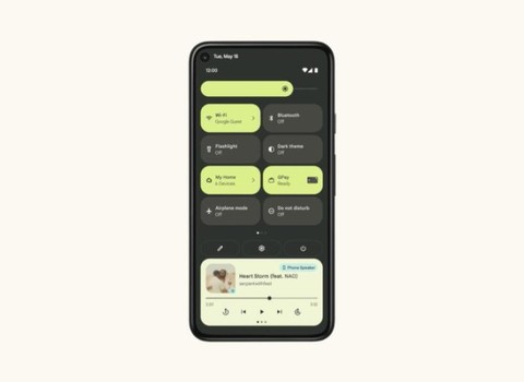 Android12中的快速设置和通知阴影进行了重新设计