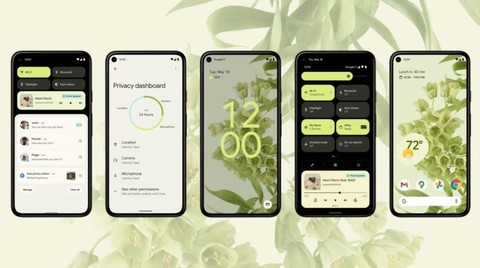 Android 12的新设计包括很多颜色和定制图片
