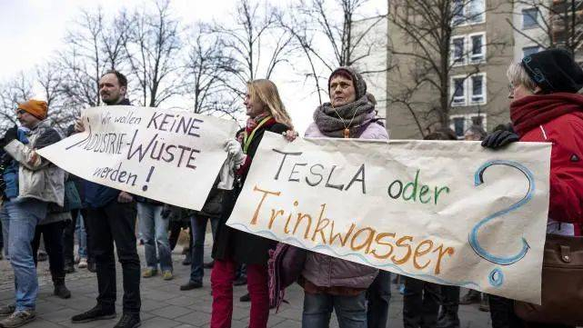 当地环保组织抗议特斯拉建厂对环境的影响