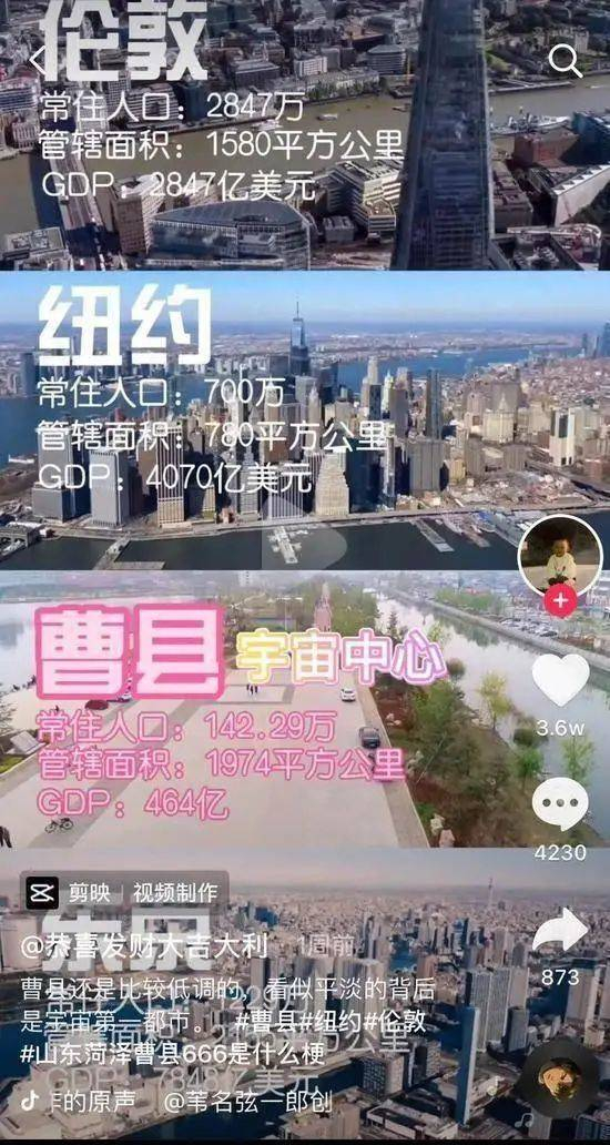 曹县梗火遍社交网络 图源/抖音