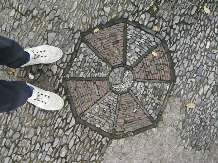 前辈有言，造园宜有石有土，若尽是石而不见土，则如镶满全口金牙，这比喻好犀利。