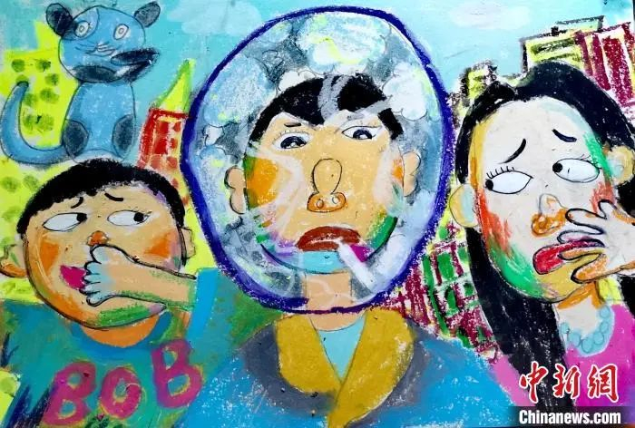 “关爱家庭健康，劝导爸爸戒烟”暨第二届“我劝爸爸戒烟”主题征文征画评选获奖作品。主办方供图