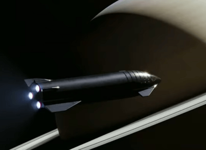 图注：未来星舰进入土星轨道（艺术图）