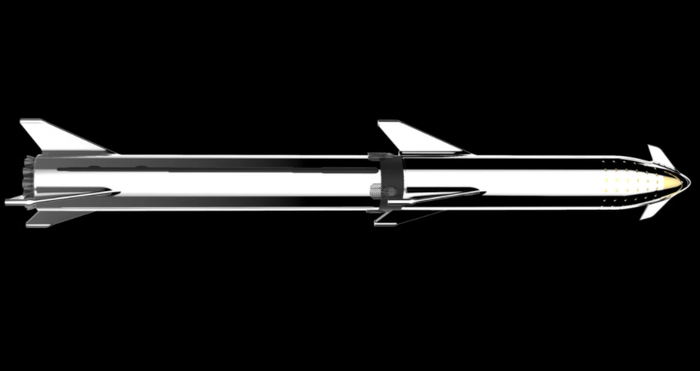 图注：星舰和超重火箭的组合体（艺术图）