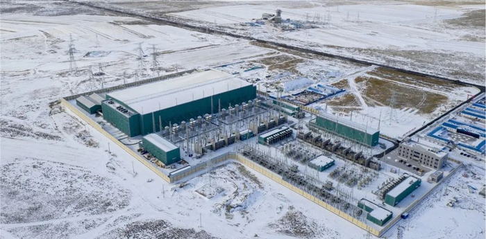 张北换流站雪景（张家口市能源局供图）