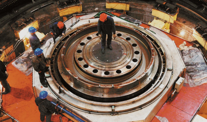 安装改造后的机组。