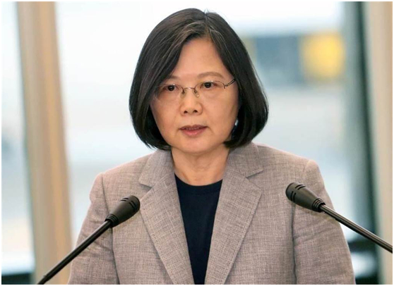 蔡英文。图自中时新闻网