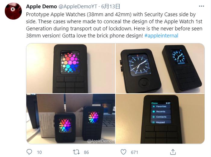 苹果Apple Watch初代原型机曝光：神似功能手机_手机新浪网