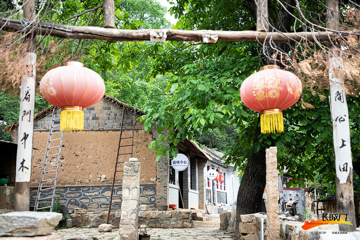 充分利用老房子的价值，村内的房屋被改造成猫咪互动场所。长城网记者 李皓 摄