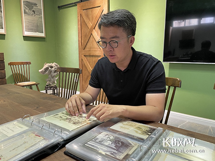 朱海洋收藏了2000多张有关山海关晚清民国时期的老照片。记者 郑佳洵 摄