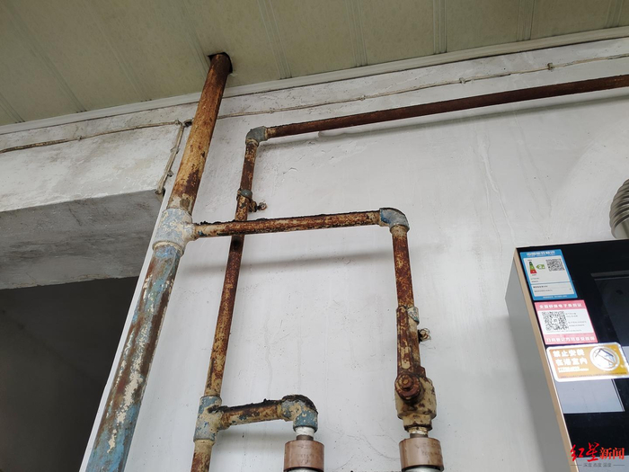 ↑燃气管道锈蚀