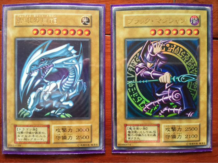 “青眼白龙”和“黑魔导”的对决，几乎贯穿了《游戏王》始终