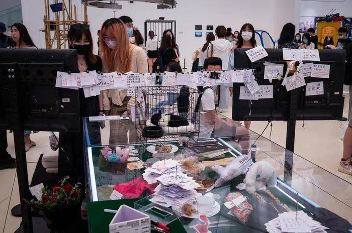 邹雅琦的展位。图片：作者拍摄