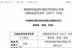 民生银行“过昭关”：6月新增罚款近500万 年内已领罚单15张