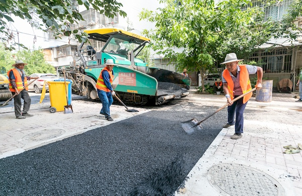 　　淮北市相山区民生工程老旧小区改造场景。 陈文骁摄