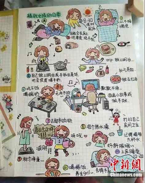 图为孙莹创作的、记录自己抗癌经历的手绘漫画。  河南省肿瘤医院供图