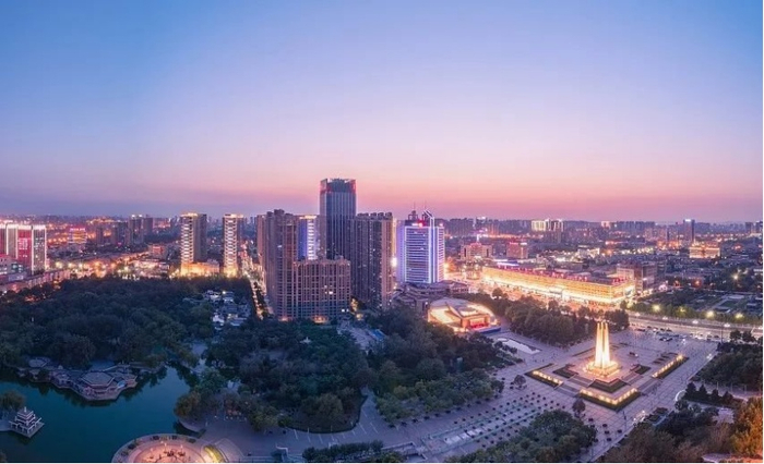 （唐山夜景图，石榴未来誉供图，央广网发）