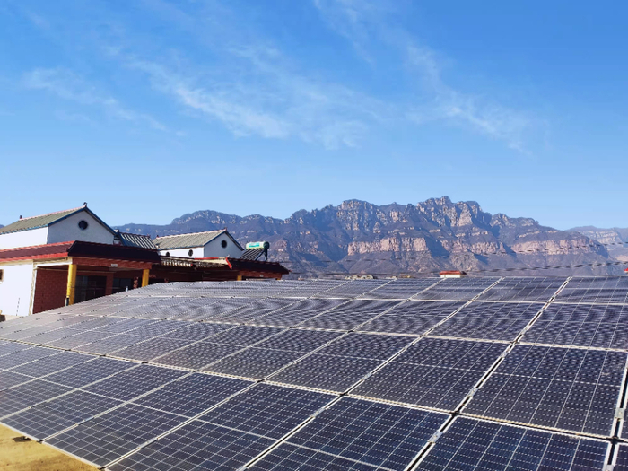 山东济南长清区一座建成的创维光伏户用电站